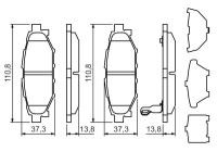 Kit de plaquettes de frein, frein à disque BP1366 Bosch