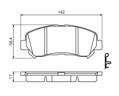 Kit de plaquettes de frein, frein à disque BP1420 Bosch, Image 7