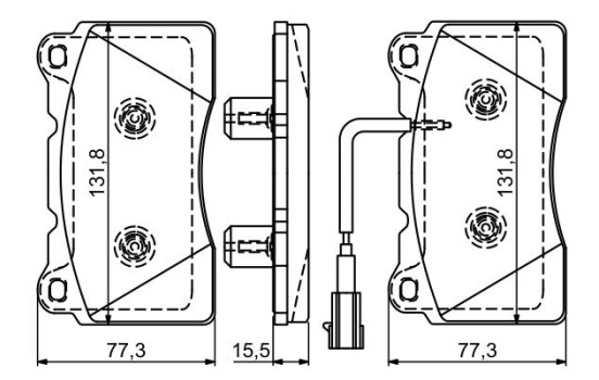 Kit de plaquettes de frein, frein à disque BP1460 Bosch, Image 7
