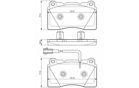 Kit de plaquettes de frein, frein à disque BP1460 Bosch, Image 8