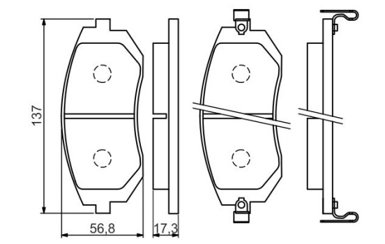 Kit de plaquettes de frein, frein à disque BP1479 Bosch, Image 5