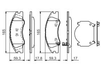 Kit de plaquettes de frein, frein à disque BP1498 Bosch