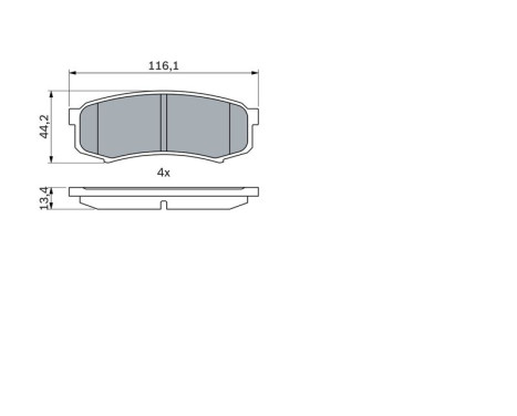 Kit de plaquettes de frein, frein à disque BP152 Bosch, Image 5