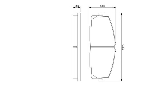 Kit de plaquettes de frein, frein à disque BP154 Bosch