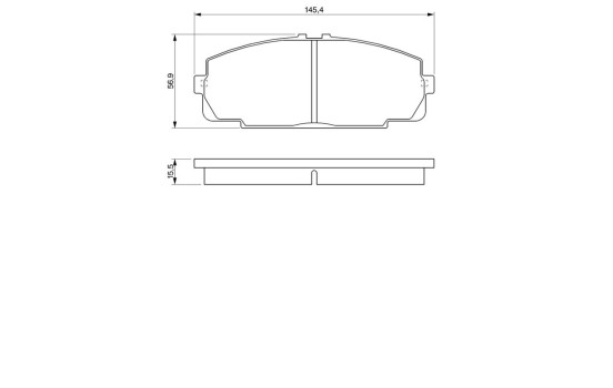 Kit de plaquettes de frein, frein à disque BP154 Bosch, Image 6