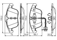 Kit de plaquettes de frein, frein à disque BP1548 Bosch