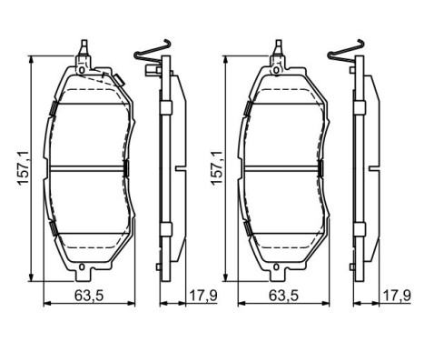 Kit de plaquettes de frein, frein à disque BP1674 Bosch, Image 7