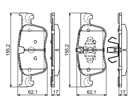 Kit de plaquettes de frein, frein à disque BP1690 Bosch, Image 7