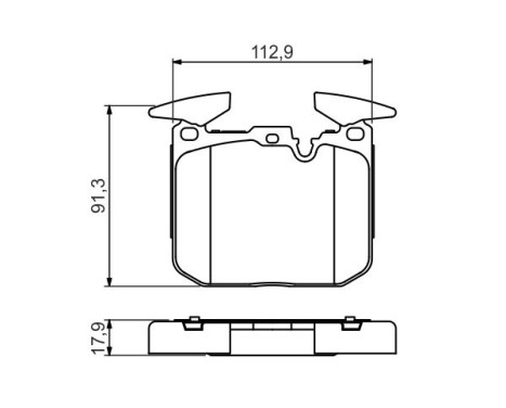 Kit de plaquettes de frein, frein à disque BP1696 Bosch, Image 7