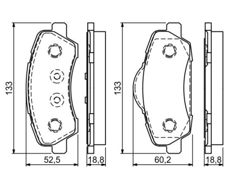 Kit de plaquettes de frein, frein à disque BP1708 Bosch, Image 7