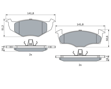 Kit de plaquettes de frein, frein à disque BP172 Bosch, Image 5