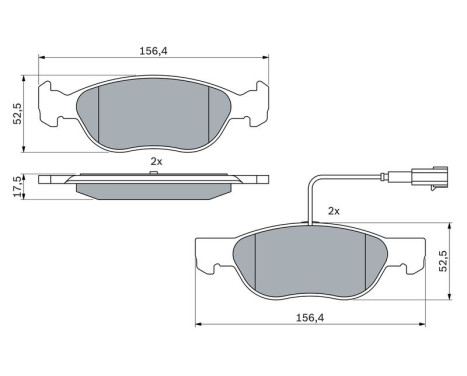 Kit de plaquettes de frein, frein à disque BP173 Bosch, Image 5