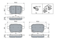 Kit de plaquettes de frein, frein à disque BP1762 Bosch