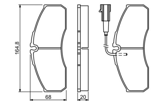 Kit de plaquettes de frein, frein à disque BP1764 Bosch, Image 3