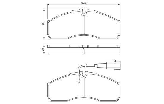 Kit de plaquettes de frein, frein à disque BP1764 Bosch, Image 8