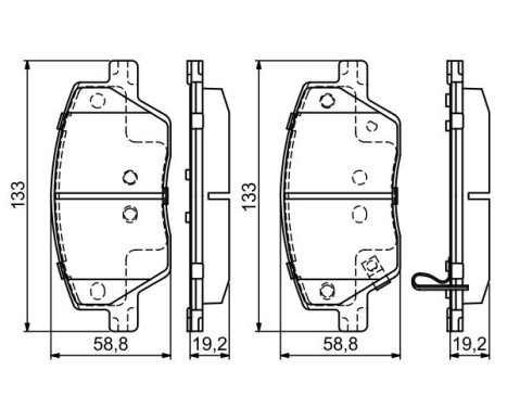 Kit de plaquettes de frein, frein à disque BP1765 Bosch, Image 7