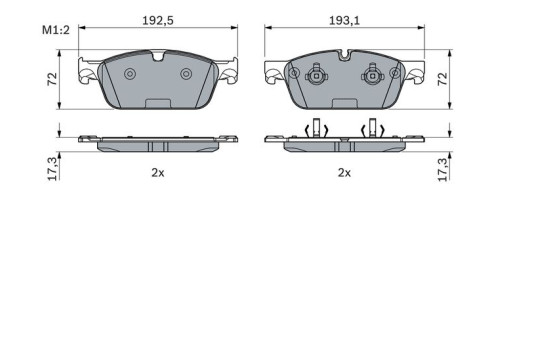 Kit de plaquettes de frein, frein à disque BP1813 Bosch, Image 7