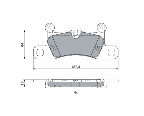 Kit de plaquettes de frein, frein à disque BP1828 Bosch, Image 7