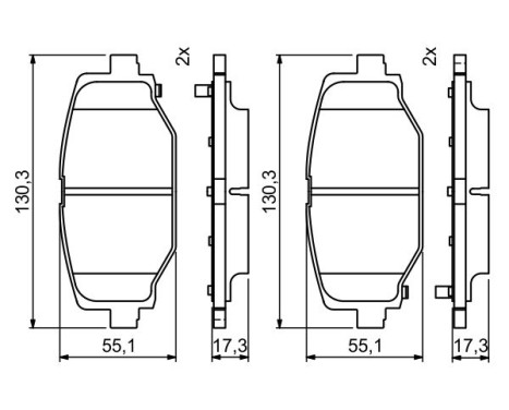 Kit de plaquettes de frein, frein à disque BP1941 Bosch, Image 7