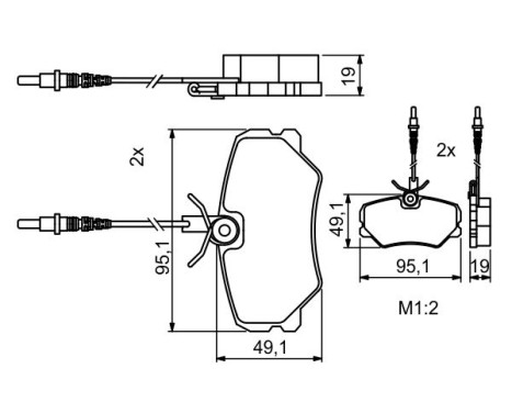 Kit de plaquettes de frein, frein à disque BP2023 Bosch, Image 7