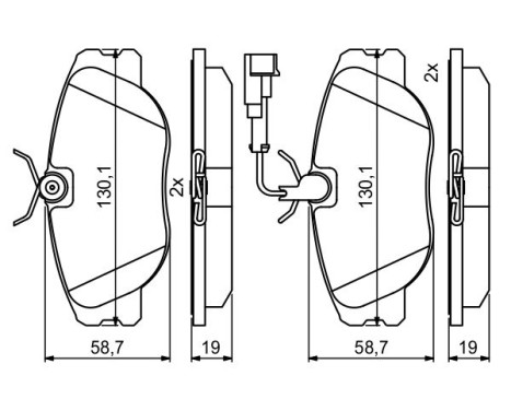 Kit de plaquettes de frein, frein à disque BP2025 Bosch, Image 7