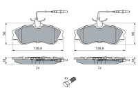 Kit de plaquettes de frein, frein à disque BP204 Bosch