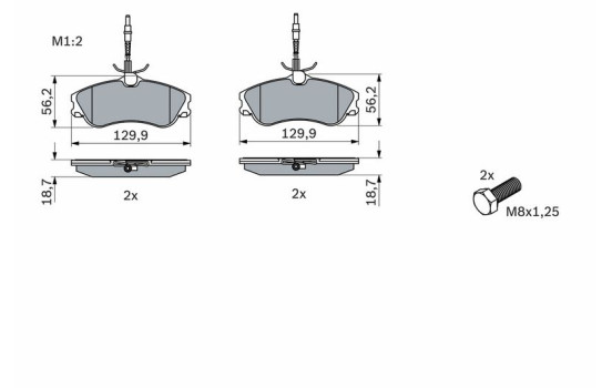 Kit de plaquettes de frein, frein à disque BP204 Bosch, Image 6