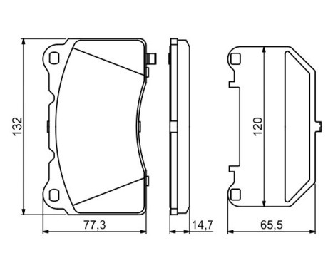 Kit de plaquettes de frein, frein à disque BP2054 Bosch, Image 7