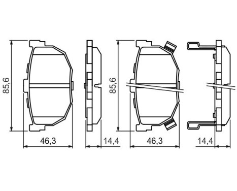 Kit de plaquettes de frein, frein à disque BP208 Bosch, Image 5