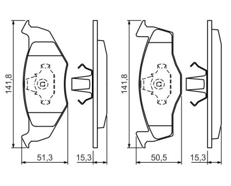 Kit de plaquettes de frein, frein à disque BP218 Bosch, Image 5