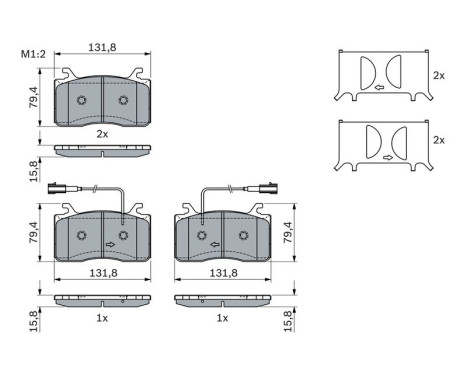 Kit de plaquettes de frein, frein à disque BP2241 Bosch, Image 7