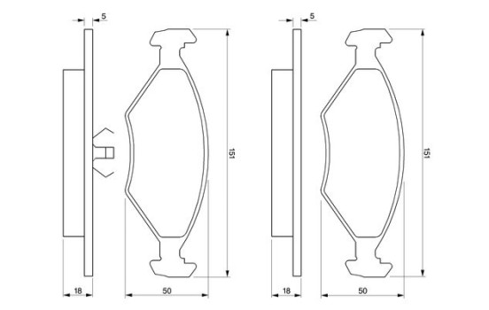 Kit de plaquettes de frein, frein à disque BP227 Bosch, Image 5