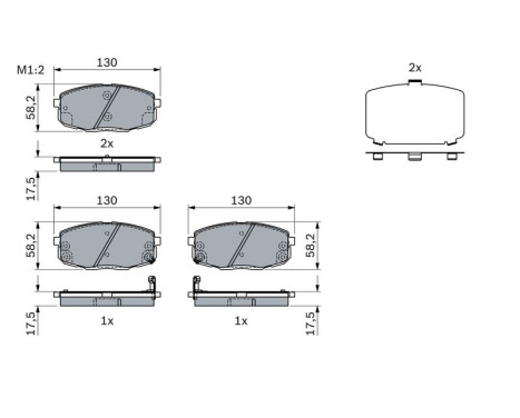 Kit de plaquettes de frein, frein à disque BP2305 Bosch, Image 7