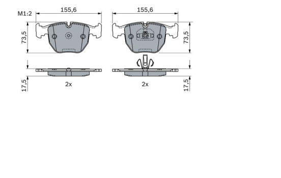 Kit de plaquettes de frein, frein à disque BP2353 Bosch, Image 7