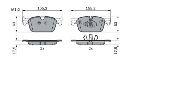 Kit de plaquettes de frein, frein à disque BP2360 Bosch, Image 7