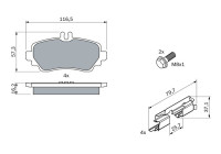 Kit de plaquettes de frein, frein à disque BP238 Bosch