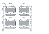 Kit de plaquettes de frein, frein à disque BP2396 Bosch