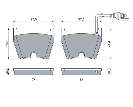 Kit de plaquettes de frein, frein à disque BP2404 Bosch, Image 5