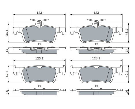 Kit de plaquettes de frein, frein à disque BP2489 Bosch, Image 5