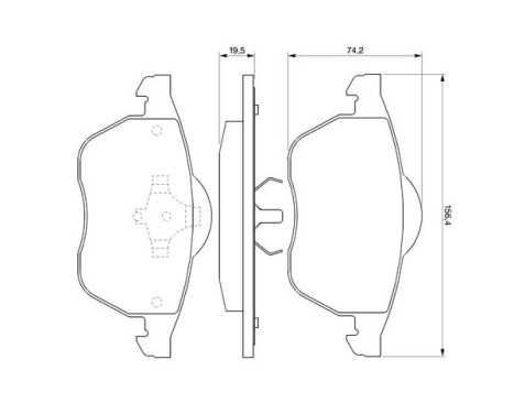 Kit de plaquettes de frein, frein à disque BP249 Bosch, Image 7