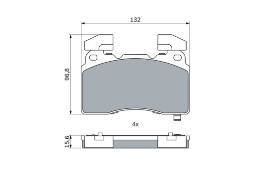 Kit de plaquettes de frein, frein à disque BP2523 Bosch, Image 5