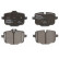 Kit de plaquettes de frein, frein à disque BP2540 Bosch