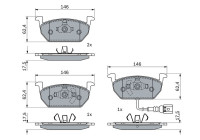 Kit de plaquettes de frein, frein à disque BP2550 Bosch