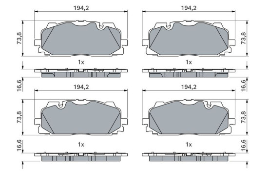 Kit de plaquettes de frein, frein à disque BP2563 Bosch, Image 6