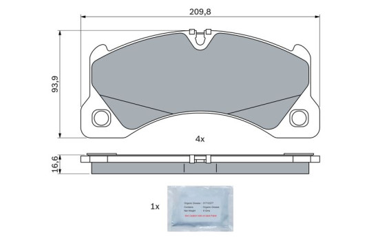 Kit de plaquettes de frein, frein à disque BP2587 Bosch, Image 6