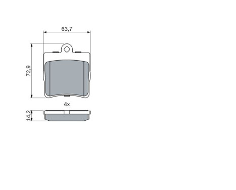 Kit de plaquettes de frein, frein à disque BP260 Bosch, Image 7