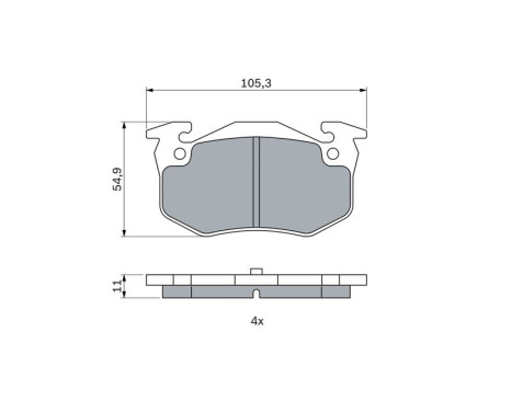 Kit de plaquettes de frein, frein à disque BP2614 Bosch, Image 5