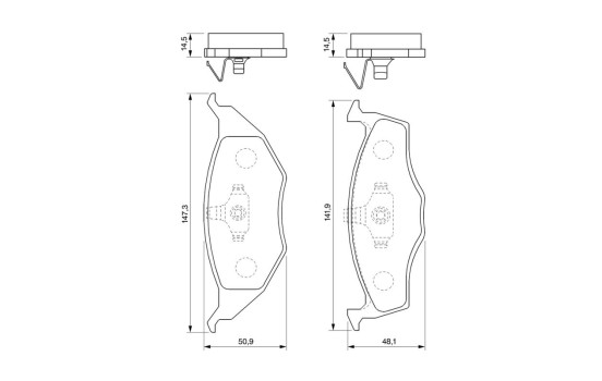Kit de plaquettes de frein, frein à disque BP263 Bosch, Image 8