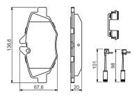 Kit de plaquettes de frein, frein à disque BP2665 Bosch