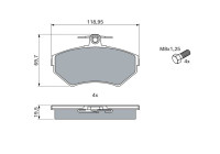 Kit de plaquettes de frein, frein à disque BP267 Bosch